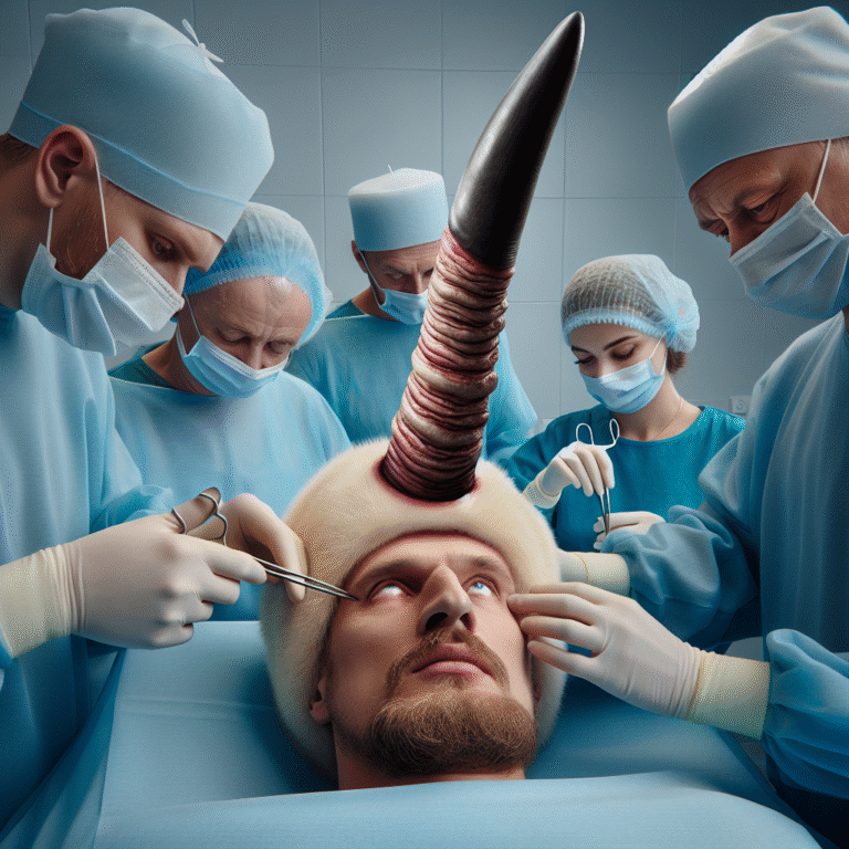 Rus adamın başından cerrahi olarak 4 inçlik ‘boynuz’ alındı.